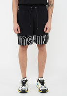 Bermuda Uomo In Felpa Con Maxi Logo Black 