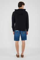 Felpa Bear Con Zip e Cappuccio Black 