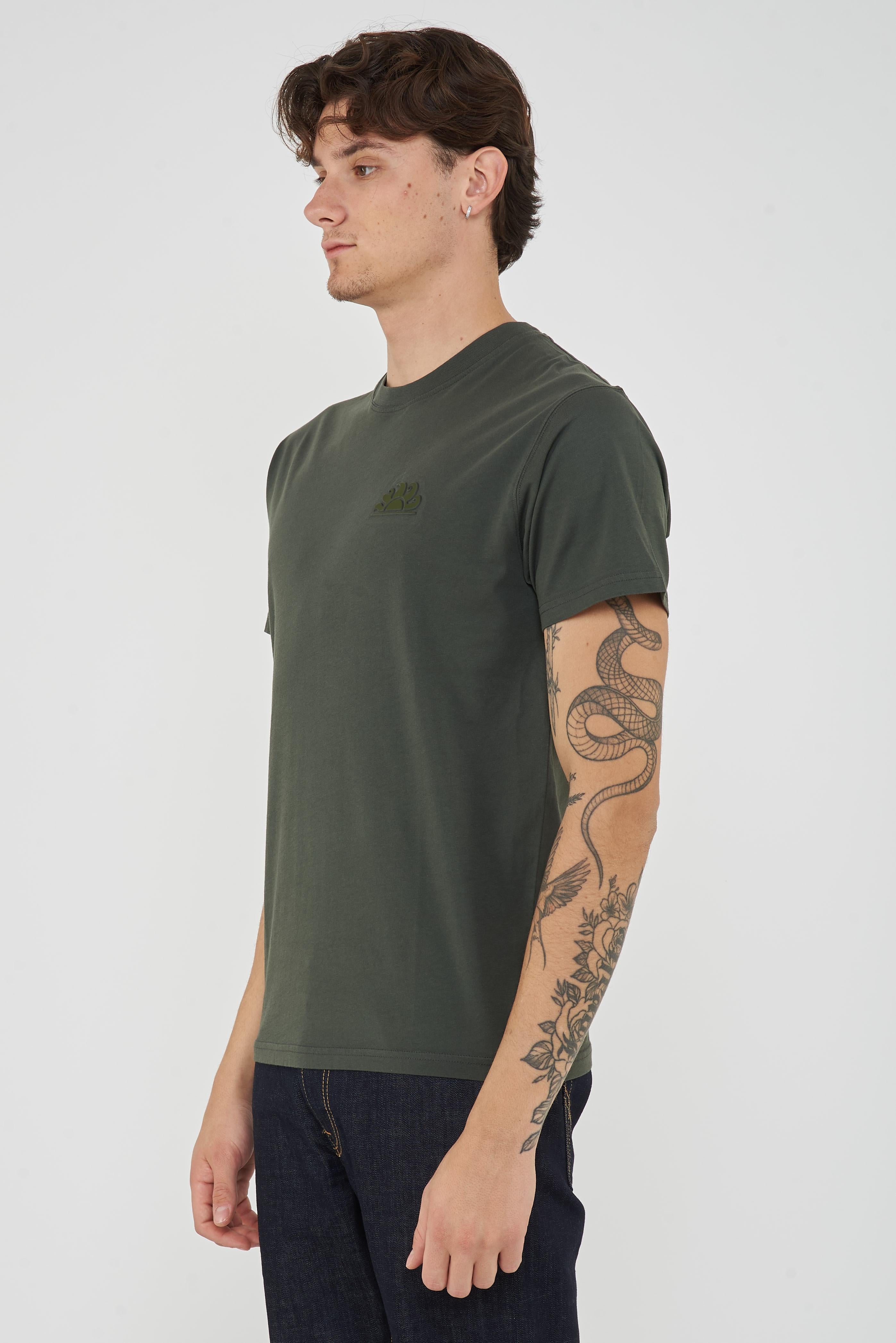 T-Shirt Uomo A Girocollo Con Logo Embossato Pine 01 