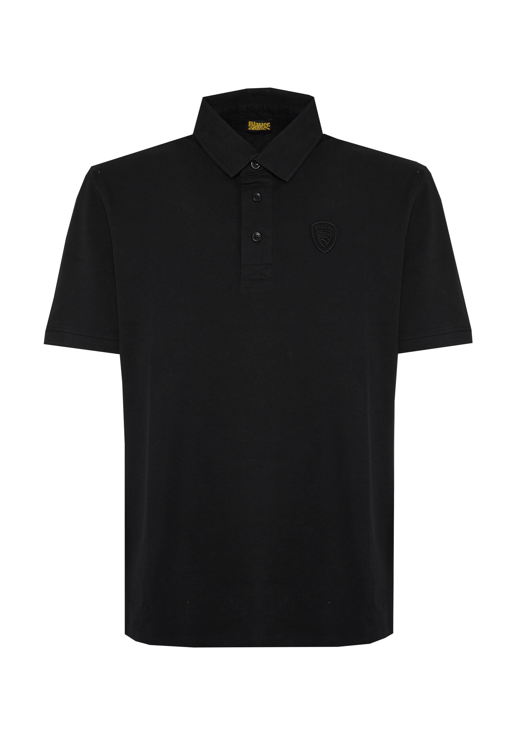 Polo In Piquet Alban Nero 