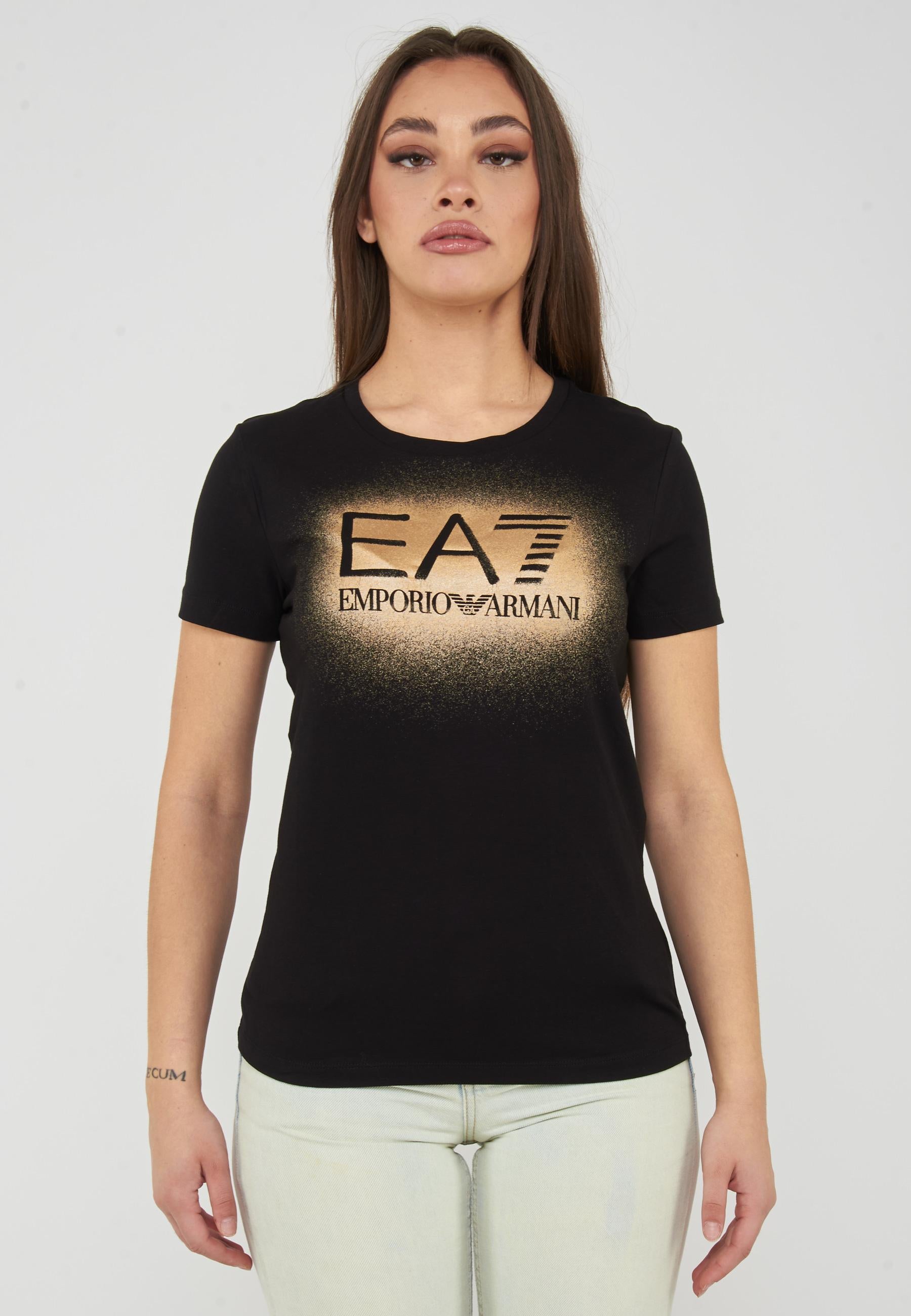 T-shirt girocollo classica a maniche corte Black Rose 