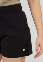 Shorts in felpa con coulisse e logo Core Lady Black 