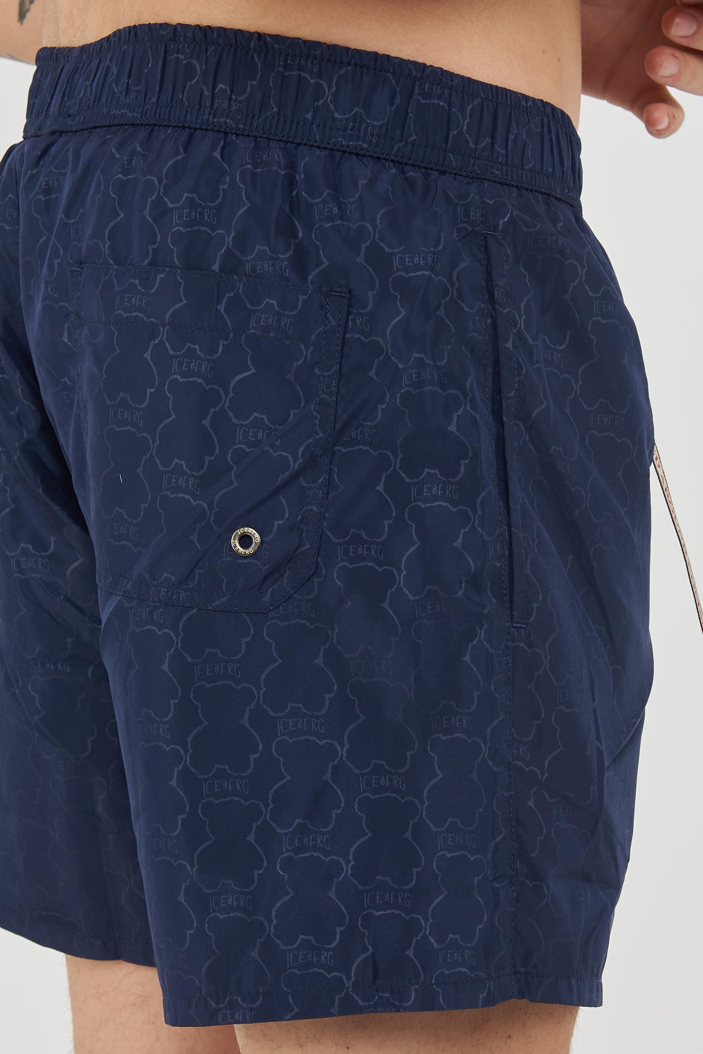Boxer Uomo da Bagno Con Stampa All Over Dino Navy 
