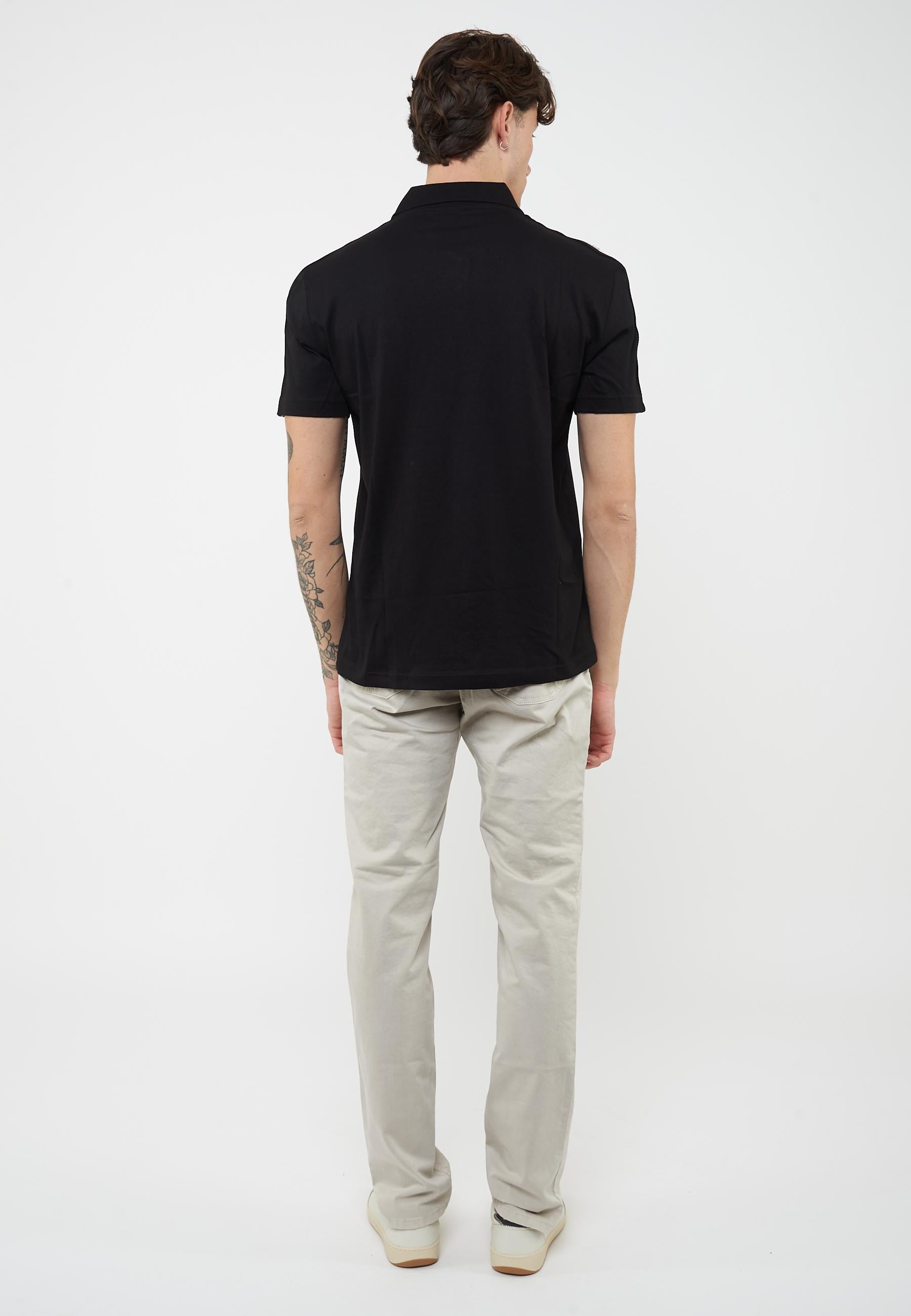 Polo Logo Series in jersey di cotone Black 