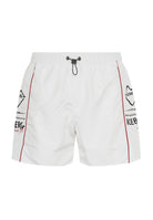 Boxer Uomo da Bagno Con Stampa White 