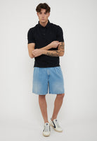 Polo In Piquet Alban Nero 