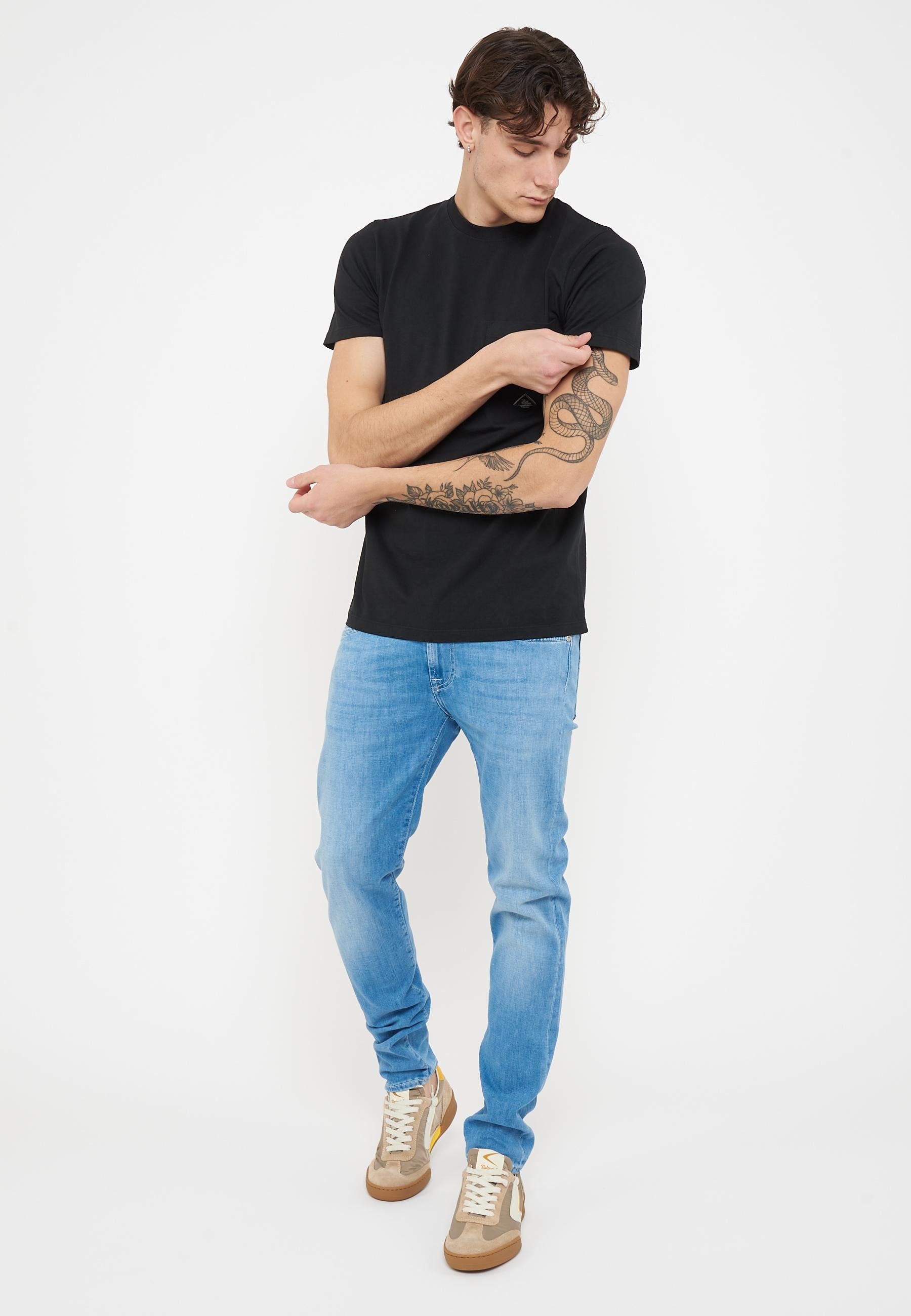 T-shirt Pocket In Jersey Black 