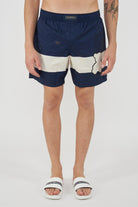 Boxer Uomo da Bagno Con Stampa Stripes Navy 