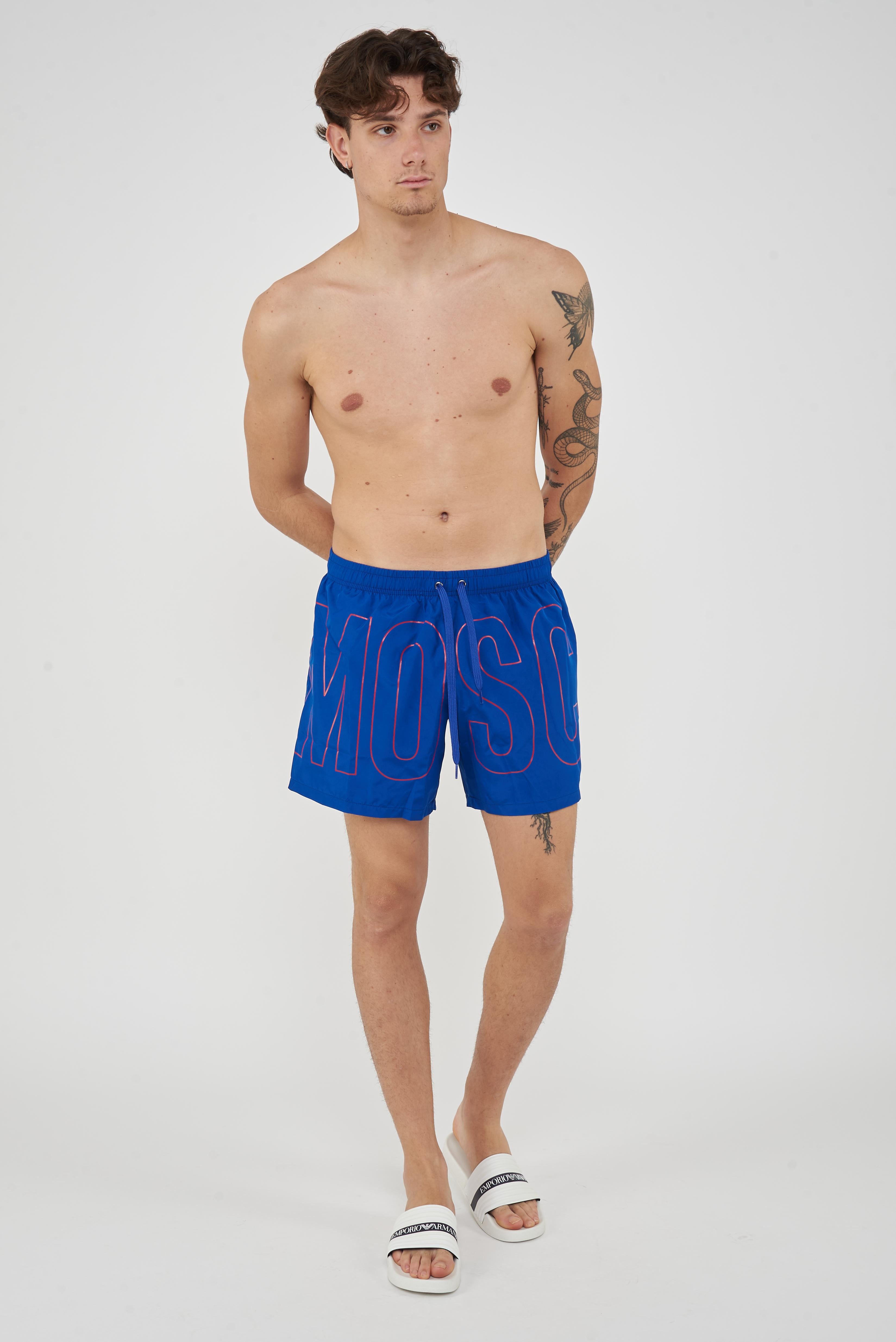 Boxer Mare Rubber Logo Azzurro 