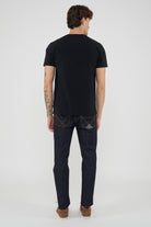 T-Shirt Uomo Tinta Unita Con Logo Bear In Rilevo Nero 