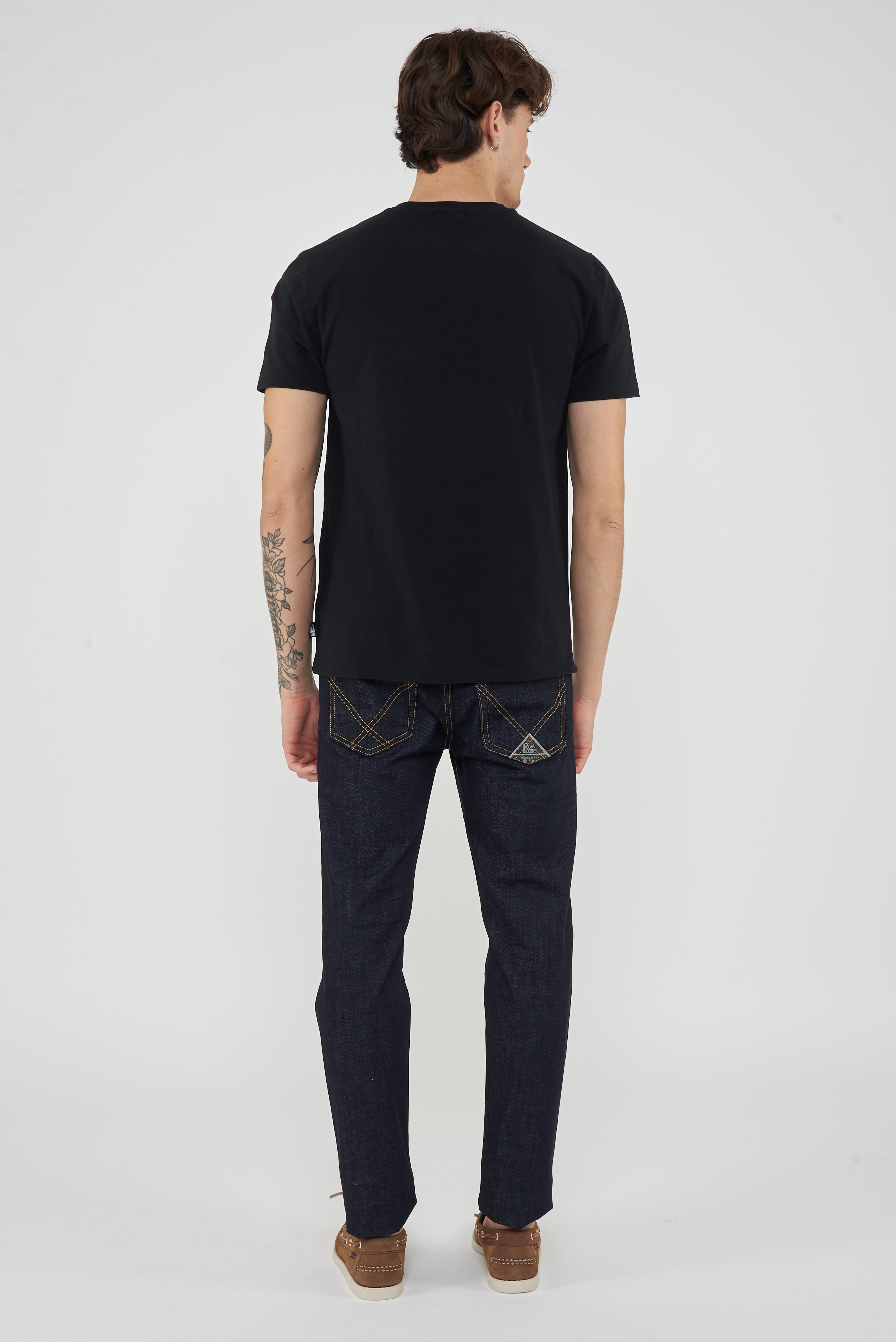 T-Shirt Uomo Tinta Unita Con Logo Bear In Rilevo Nero 