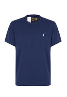 T-Shirt In Jersey di Cotone Navy 