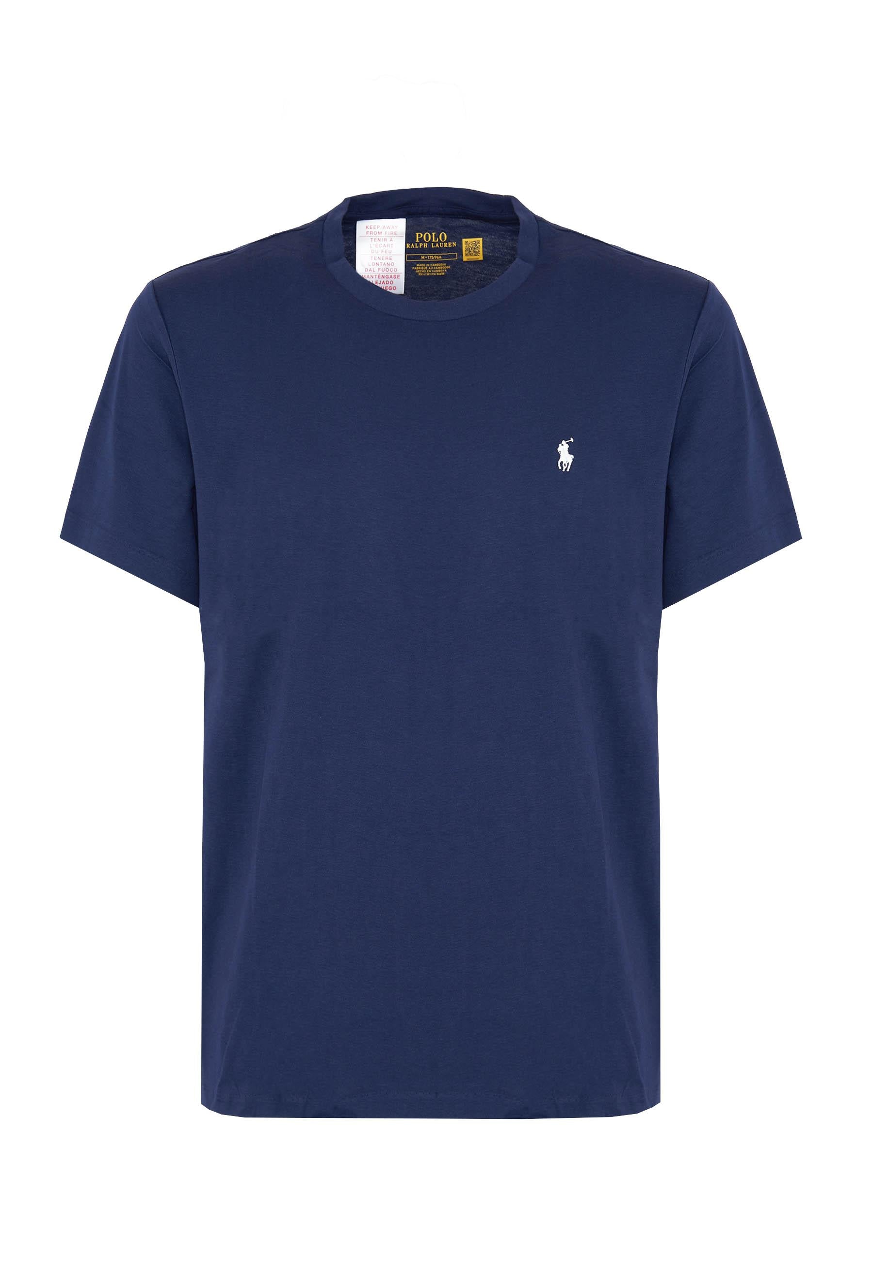 T-Shirt In Jersey di Cotone Navy 