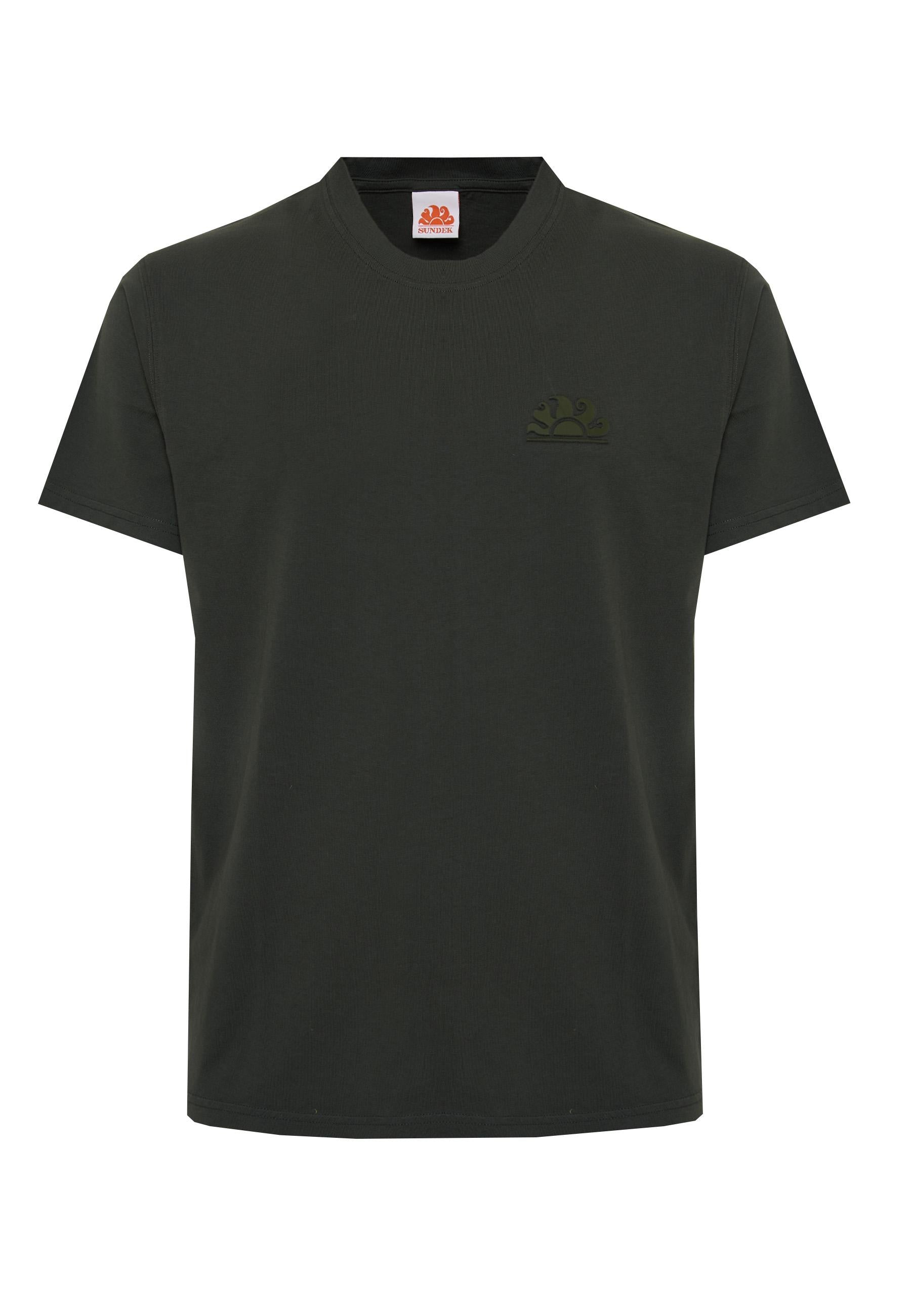 T-Shirt Uomo A Girocollo Con Logo Embossato Pine 01 