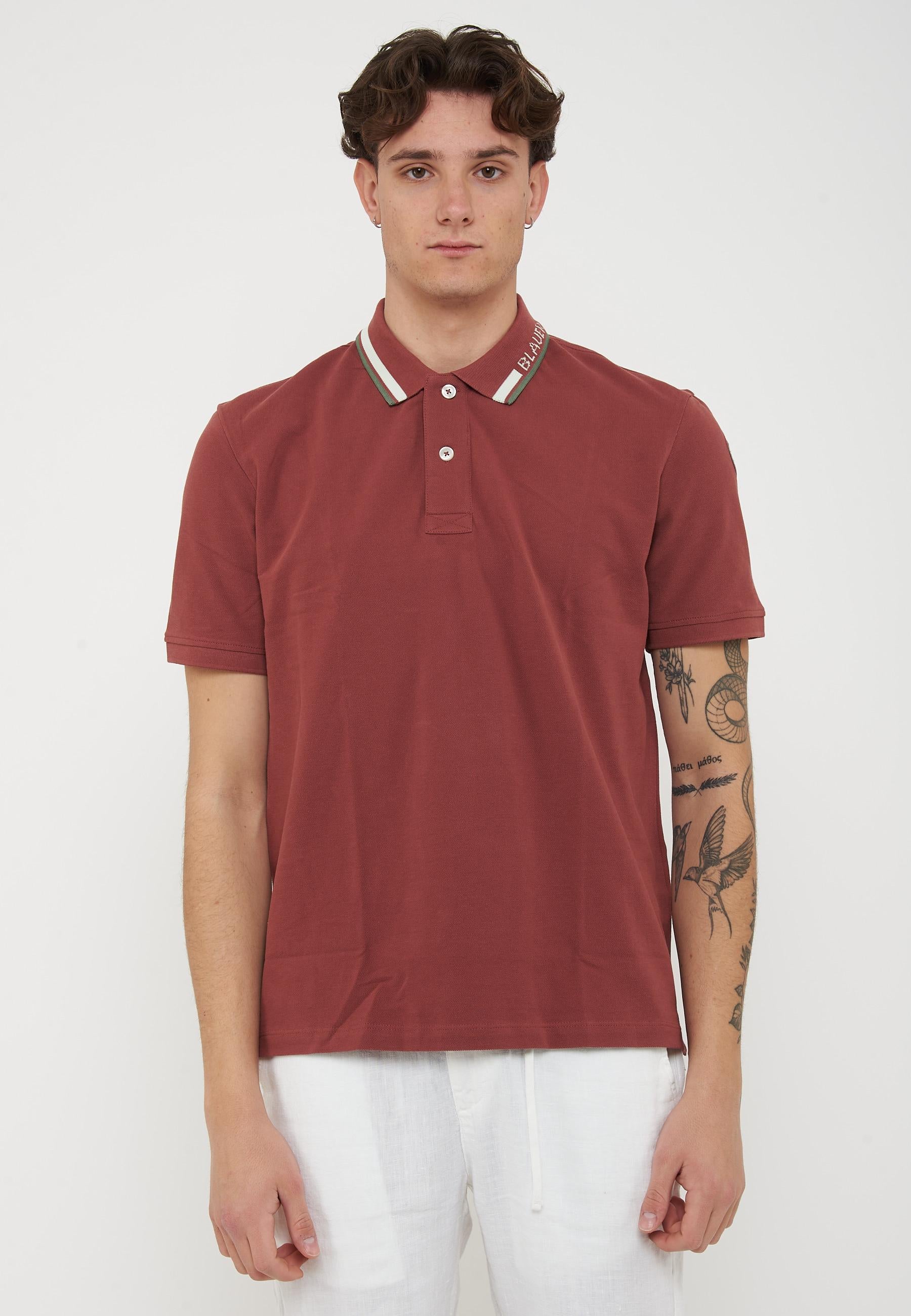 Polo Con Ricamo Sul Colletto Ransom Mattone Inglese 