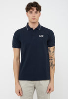 Polo Core Identity in piquet di cotone stretch Blue 