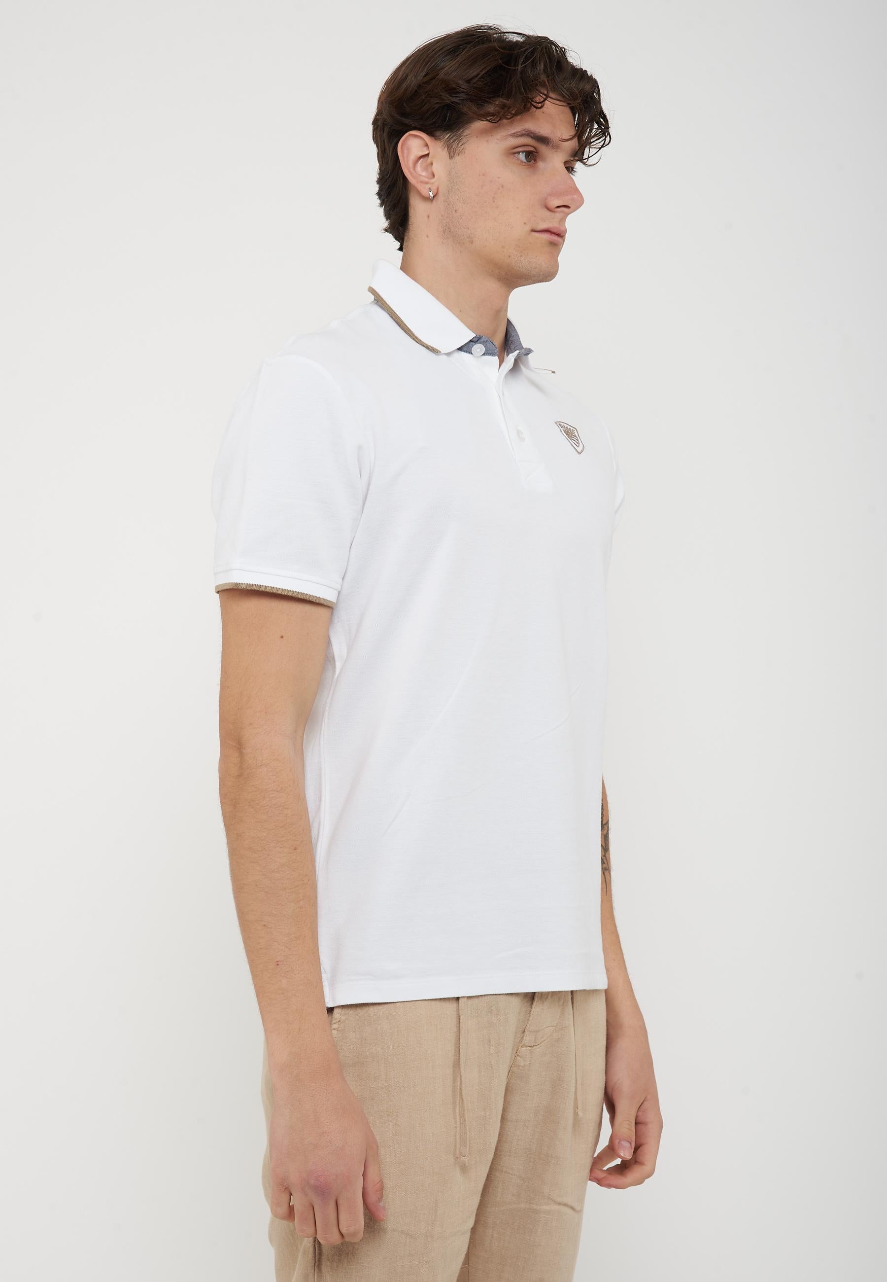 Polo In Piquet Damon Bianco Ottico 