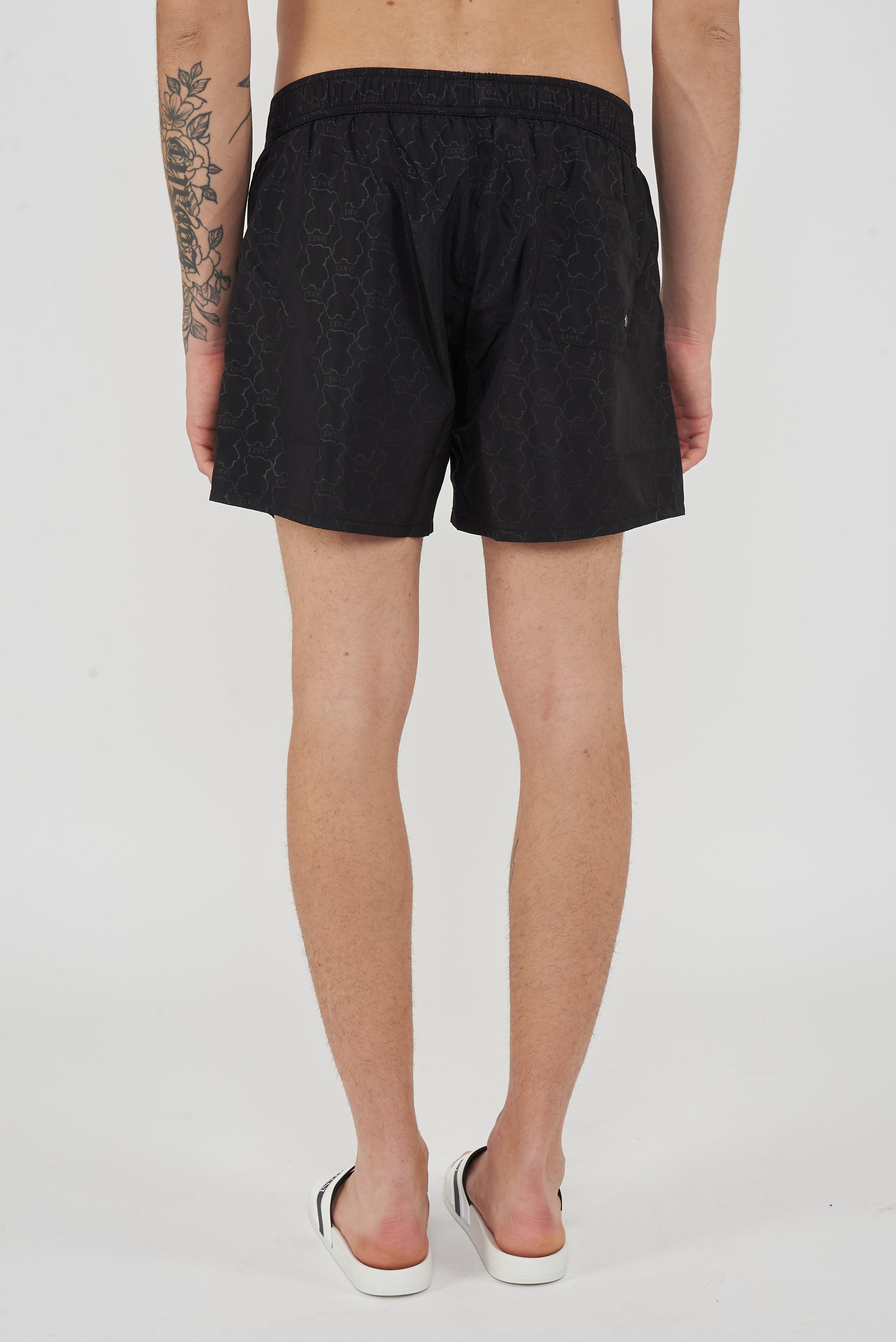 Boxer Uomo da Bagno Con Stampa All Over Dino Black 