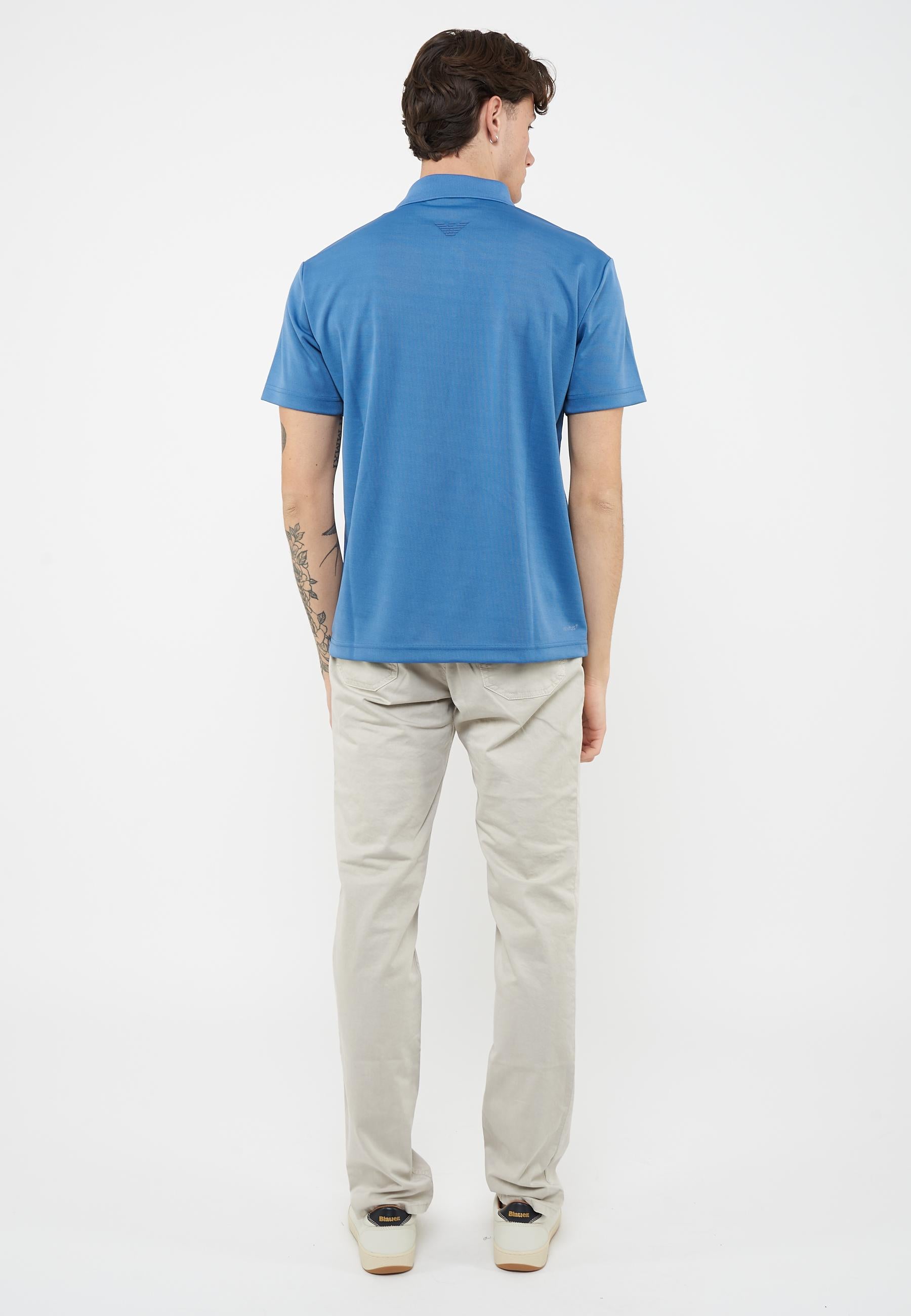 Polo Golf Pro in tessuto tecnico VENTUS7 Light Blue Horizone 