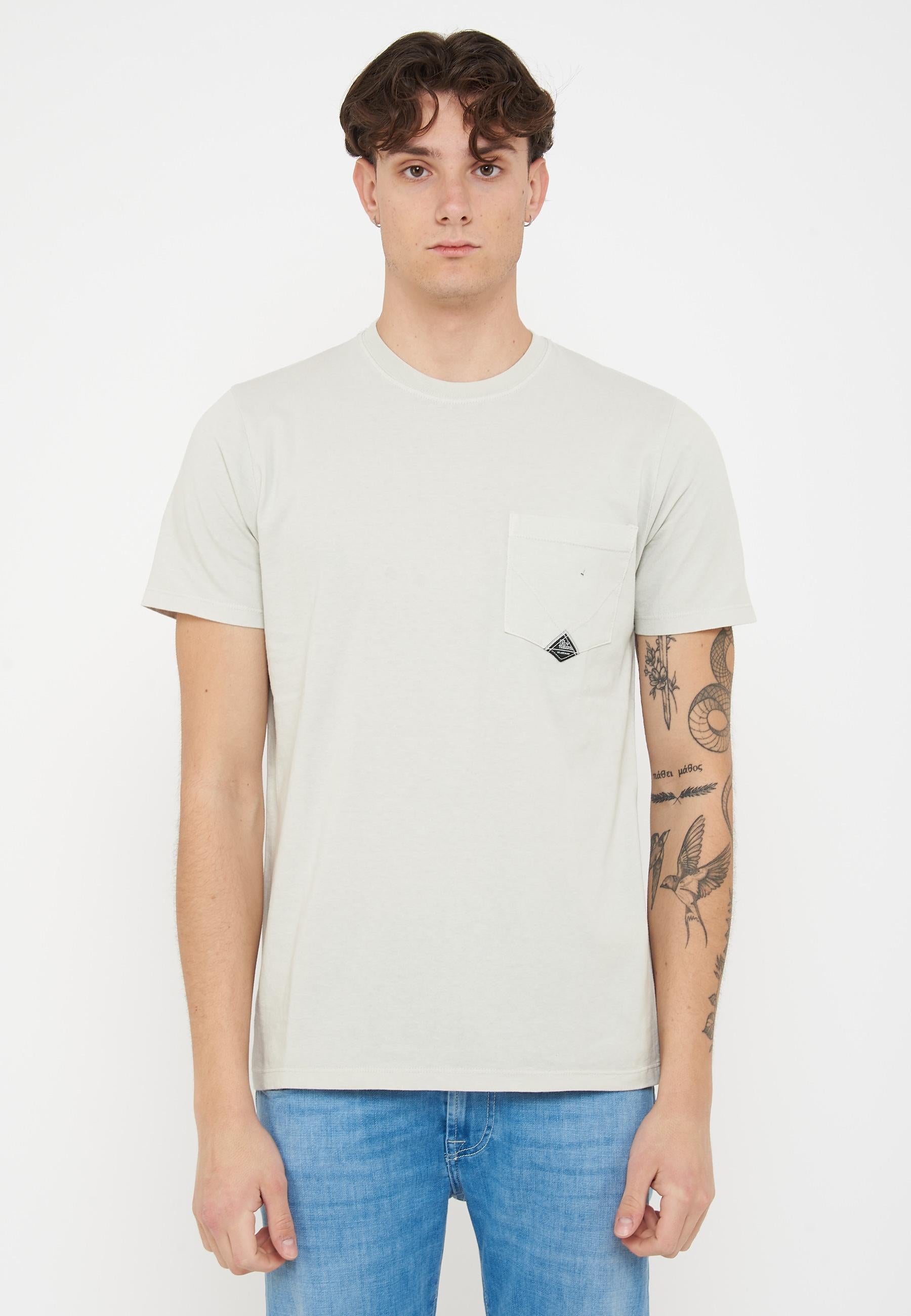 T-shirt Pocket In Jersey Marble 