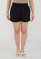 Shorts in felpa con coulisse e logo Core Lady Black 