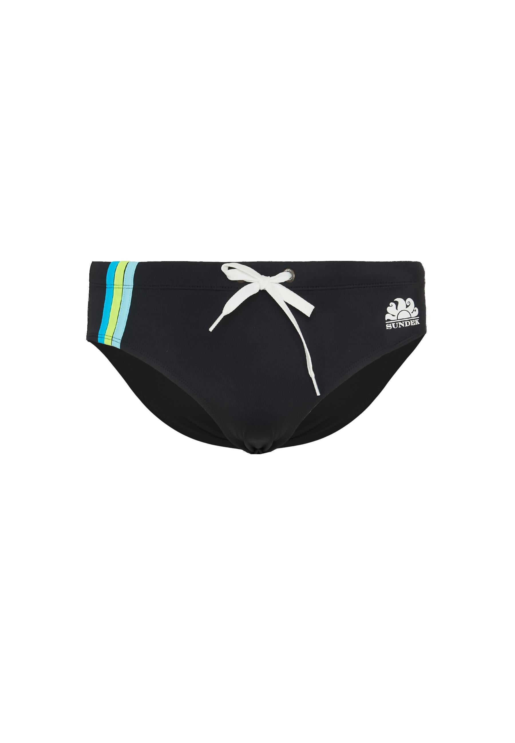 Slip mare Uomo Con Dettaglio Tricolare Black 35 
