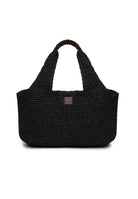 MaxiI Bag In Paper Straw Intrecciata Black 