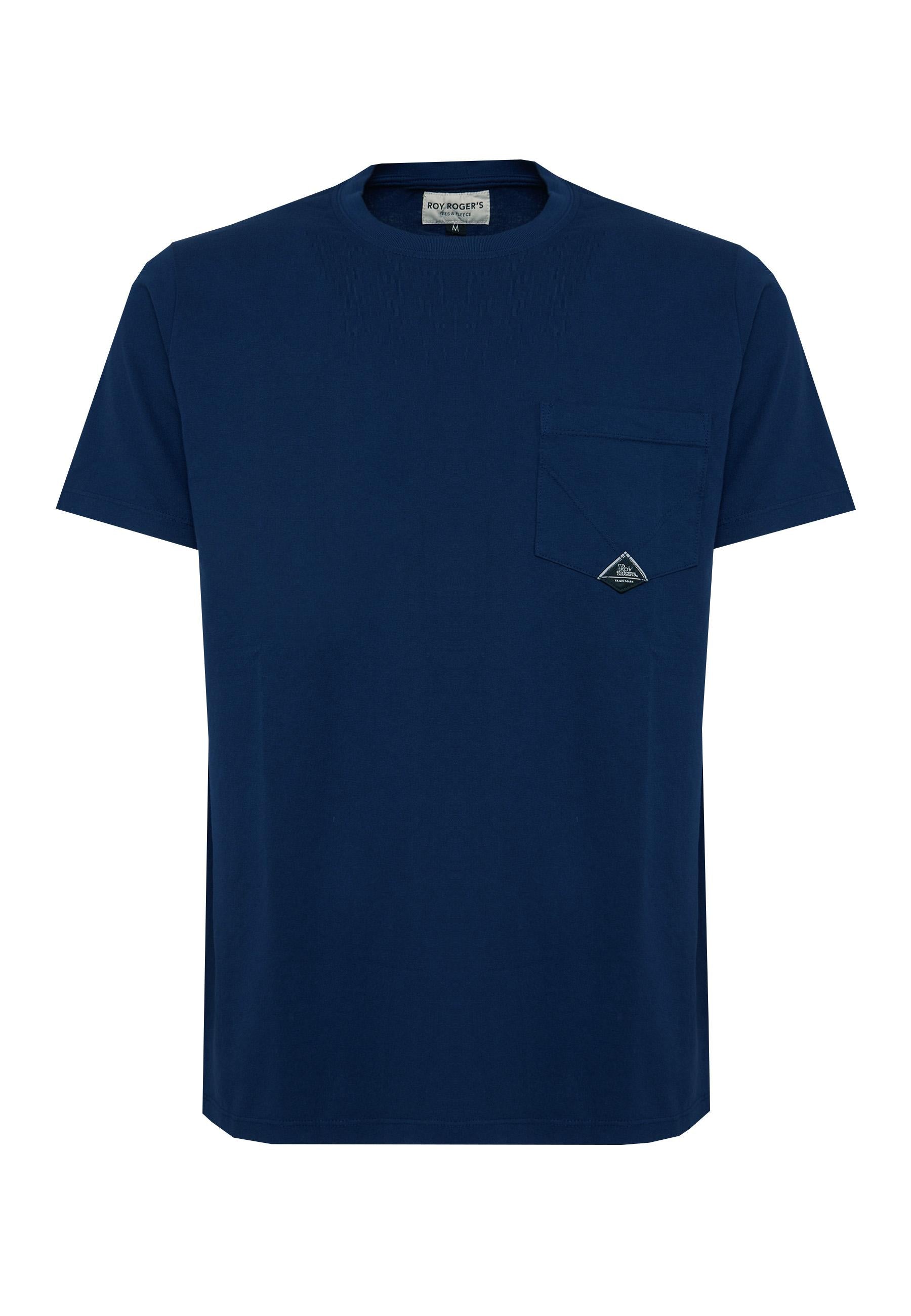 T-shirt Pocket In Jersey Blue Work 