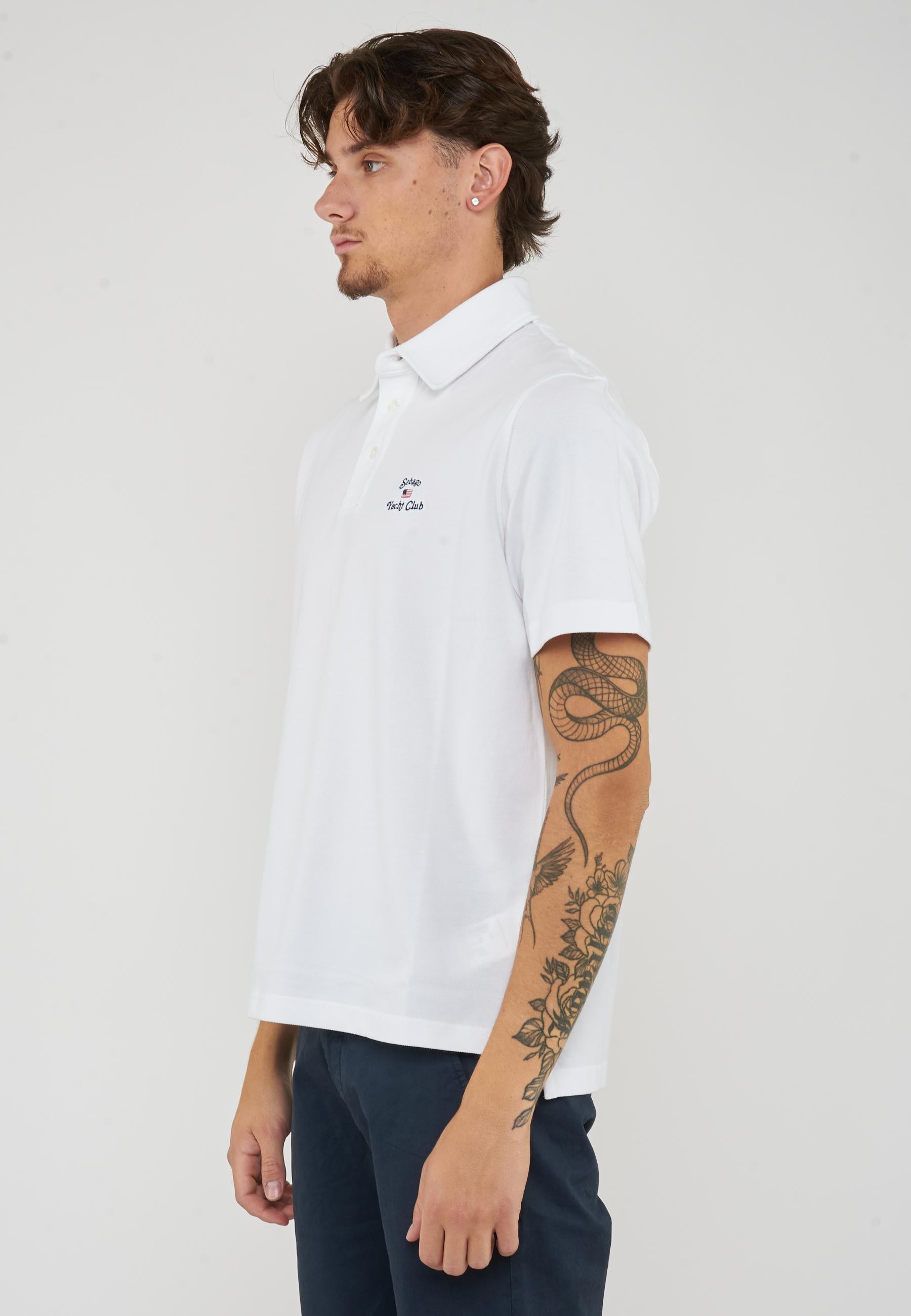 Orchard Polo Yachting Unisex White con Design Classico 