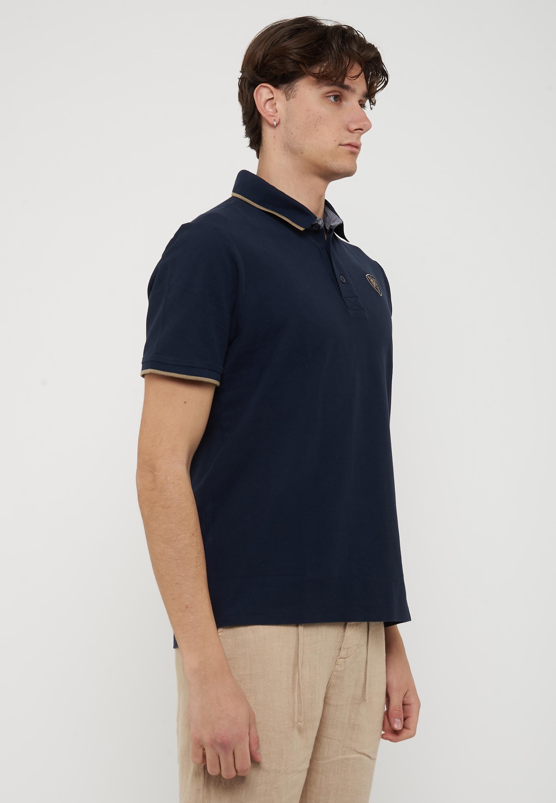 Polo In Piquet Damon Blu 