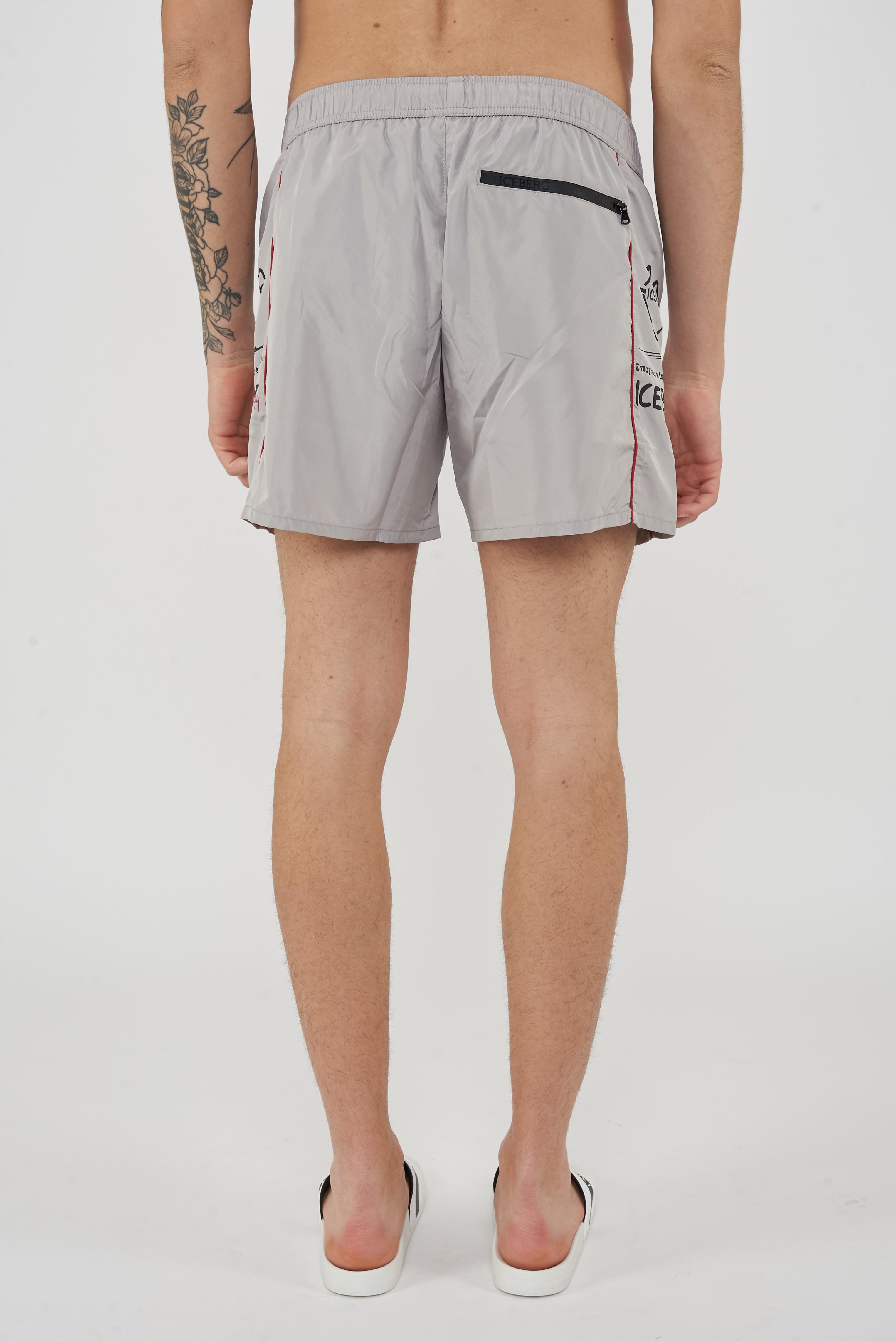 Boxer Uomo da Bagno Con Stampa Smoke 