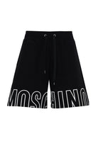 Bermuda Uomo In Felpa Con Maxi Logo Black 