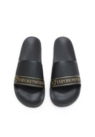 Sliders Con Banda Logata Full Black Gold 