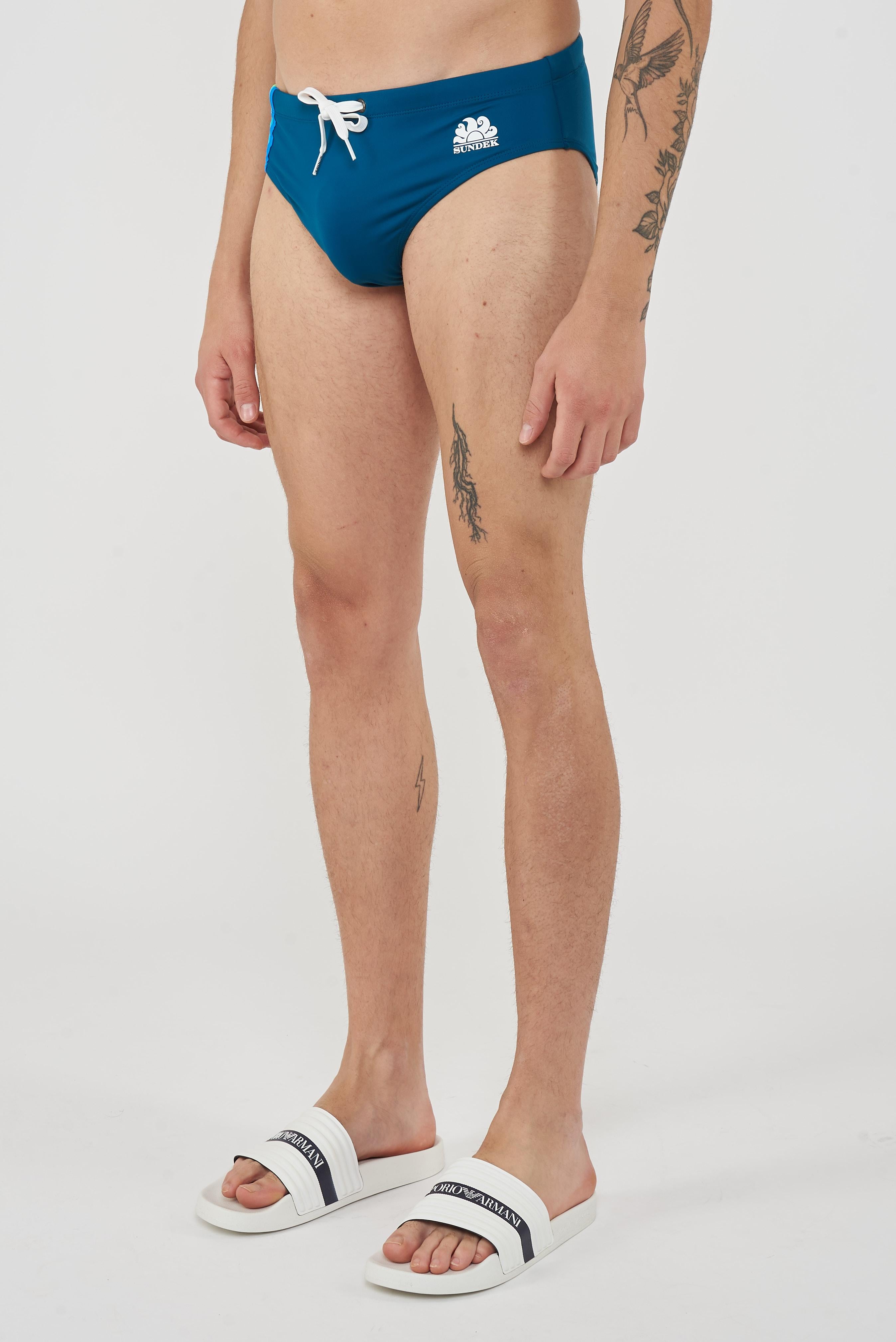 Slip mare Uomo Con Dettaglio Tricolare Peacock 01 