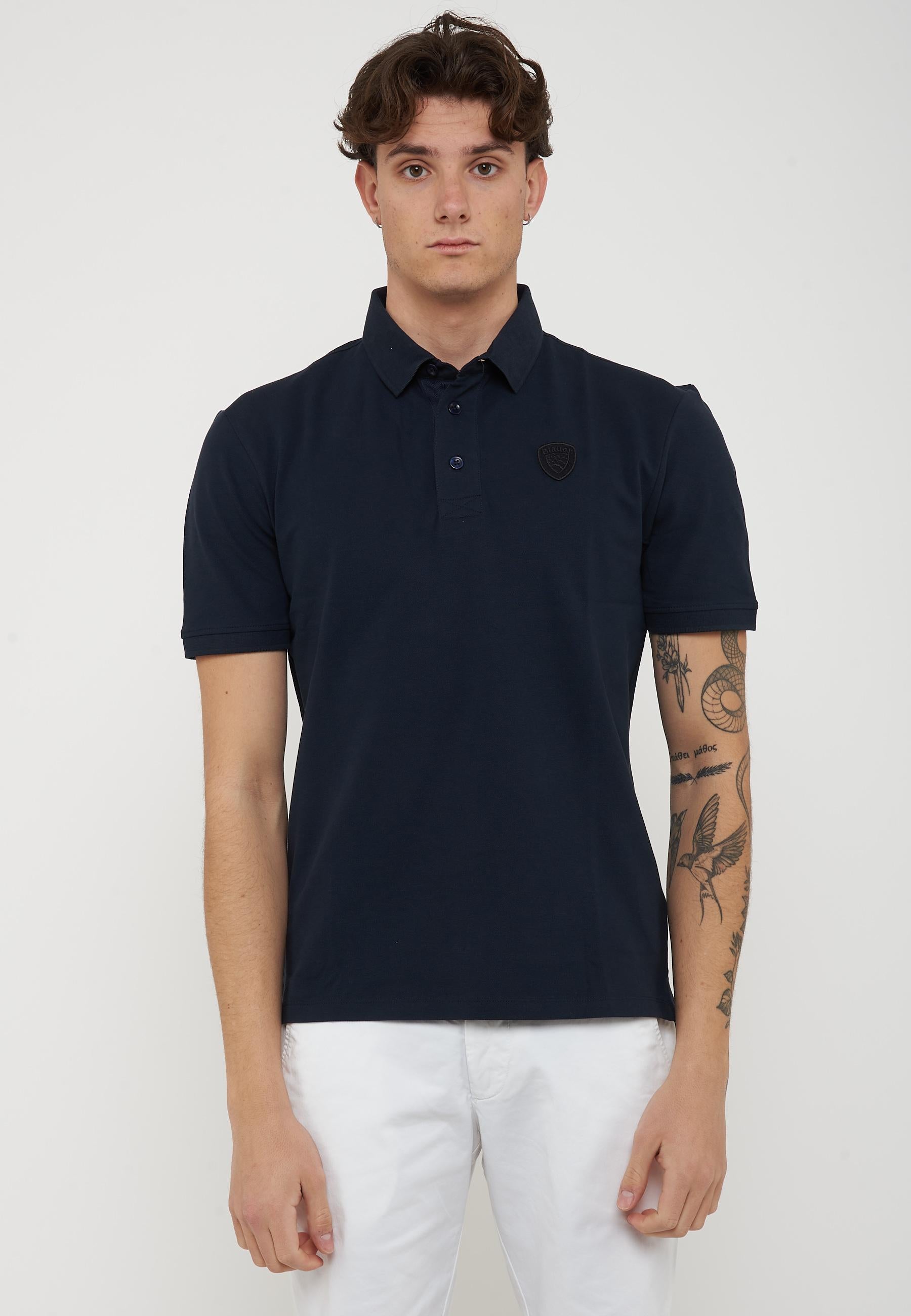 Polo In Piquet Alban Blu 