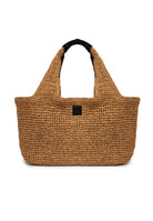 MaxiI Bag In Paper Straw Intrecciata Tan 