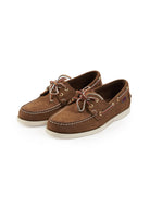 Docksides Portland Nubuck Mocassini Da Barca Dark Brown Yellow 